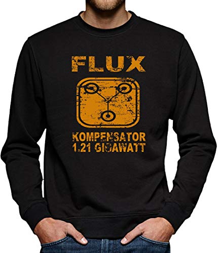 Flux Kompensator 1.21 Gigawatt Sweatshirt Pullover Herren XXXL Schwarz von TShirt-People