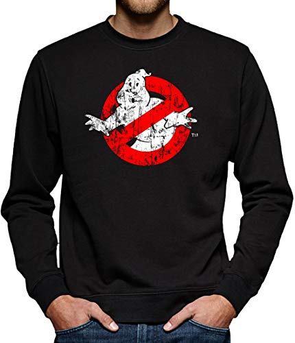 Ghostbusters Distressed Sweatshirt Pullover Herren L Schwarz von TShirt-People