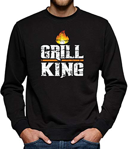 Grill King Sweatshirt Pullover Herren XL Schwarz von TShirt-People