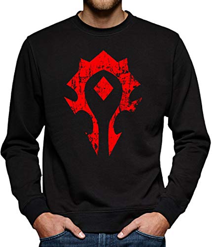 Horde Symbol Logo Sweatshirt Pullover Herren L Schwarz von TShirt-People