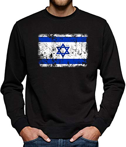 Israel Vintage Flagge Fahne Sweatshirt Pullover Herren XXXL Schwarz von TShirt-People