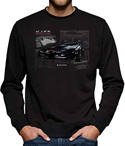 Kitt Collage Sweatshirt Pullover Herren XXL Schwarz von TShirt-People