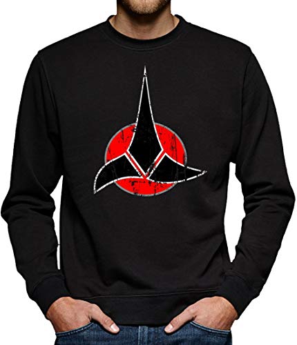 Klingonen Symbol Sweatshirt Pullover Herren 4XL Schwarz von TShirt-People