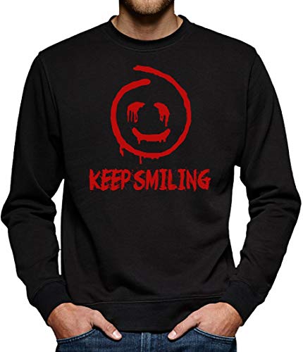 Red John Keep Smiling Sweatshirt Pullover Herren M Schwarz von TShirt-People