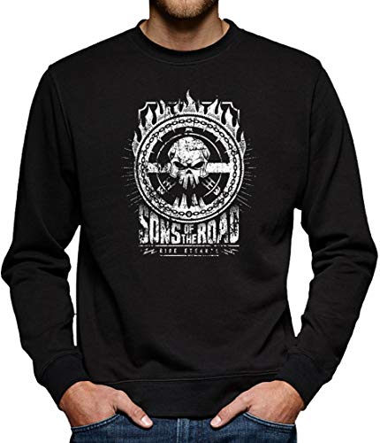 Sons of The Road Sweatshirt Pullover Herren L Schwarz von TShirt-People