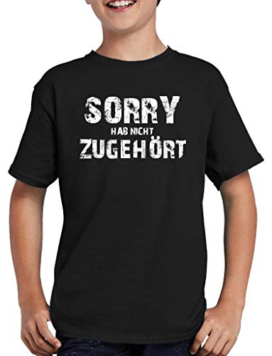 Sorry, hab Nicht zugehört T-Shirt Kinder 152/164 Schwarz von TShirt-People