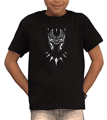 TSP Black Panther Logo T-Shirt Kinder 122/128 Schwarz von TShirt-People