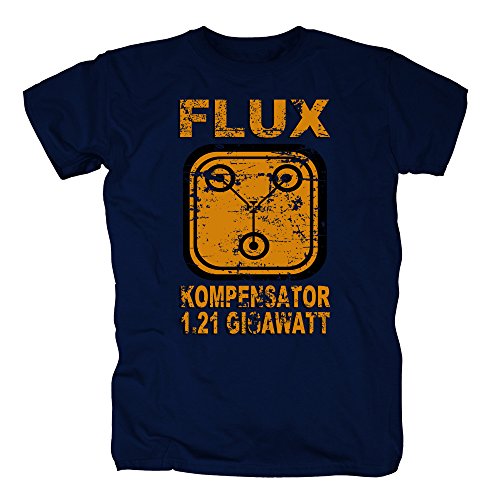 TSP Flux Kompensator 1.21 Gigawatt T-Shirt Herren XXXXL Dunkelblau von TShirt-People