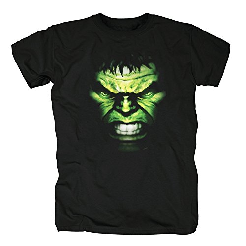 TSP Marvel - Hulk Face Organic T-Shirt Herren S Schwarz von TShirt-People