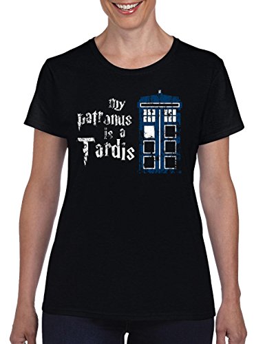 TSP My Patronus is a Tardis Damen T-Shirt L Schwarz von TShirt-People