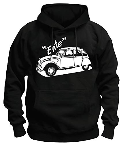 TSP Oldtimer Ente 2CV Yountimer Kapuzen-Sweatshirt Herren XL Schwarz von TShirt-People