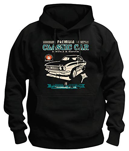 TSP Youngtimer Manta A Oldtimer Kapuzen-Sweatshirt Herren XL Schwarz von TShirt-People