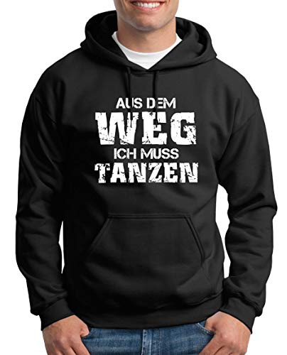 TShirt-People Aus dem Weg ich muss Tanzen Kapuzenpullover Herren M Schwarz von TShirt-People