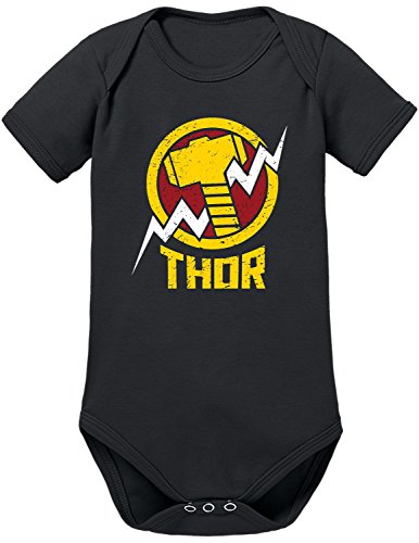 TShirt-People Avengers Thor Baby Body 74 Schwarz von TShirt-People