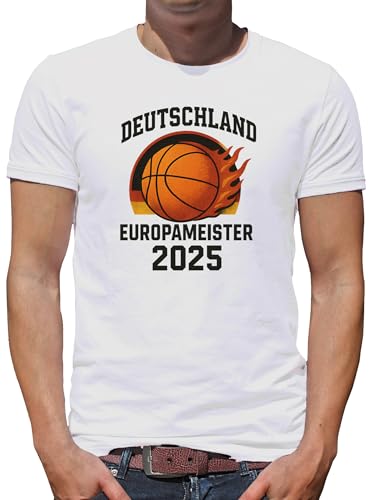 TShirt-People Basketball Eurpameister Deutschland 2025 T-Shirt Herren XXL Weiss von TShirt-People