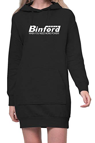 TShirt-People Binford Tools Hoodiekleid Damen S Schwarz von TShirt-People