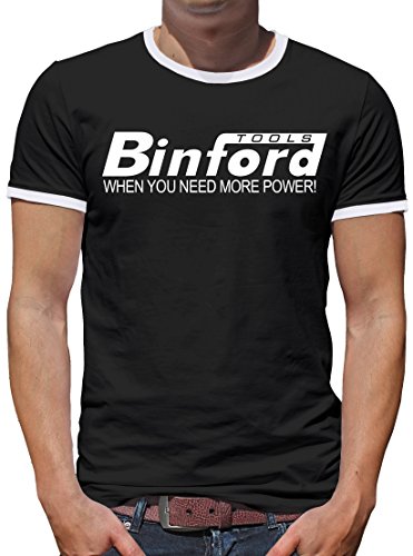 TShirt-People Binford Tools Kontrast T-Shirt Herren M Schwarz von TShirt-People