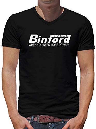 TShirt-People Binford Tools V-Kragen T-Shirt Herren XL Schwarz von TShirt-People