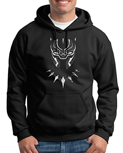 TShirt-People Black Panther Logo Kapuzenpullover Herren XXXL Schwarz von TShirt-People