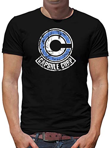 TShirt-People Capsule Corp T-Shirt Herren L Schwarz von TShirt-People