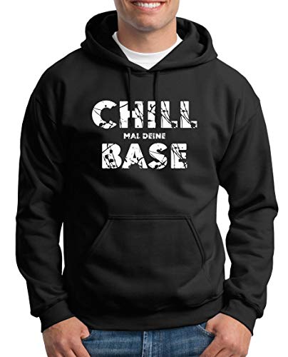 TShirt-People Chill mal Deine Base Kapuzenpullover Herren Nerd Lustig Fun S Schwarz von TShirt-People