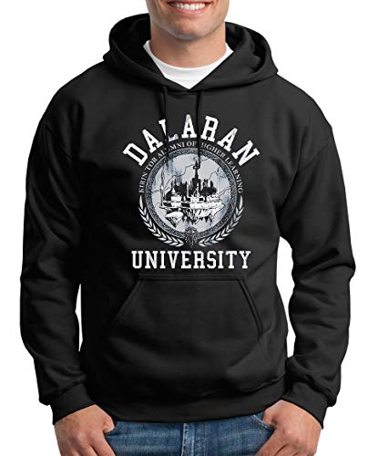 TShirt-People Dalaran University Kapuzenpullover Herren Wow Nerd Gamer 4XL Schwarz von TShirt-People