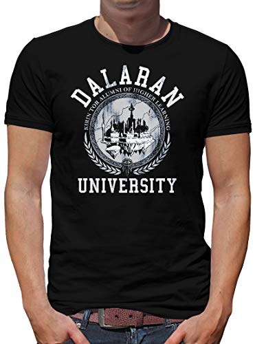 TShirt-People Dalaran University T-Shirt Herren Wow Nerd Gamer XL Schwarz von TShirt-People