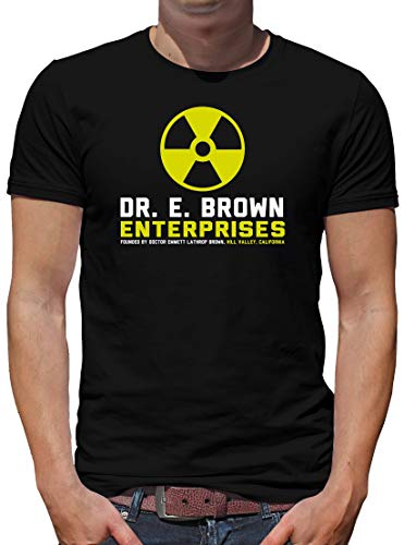 TShirt-People Doc Brown Enterprises T-Shirt Herren Zukunft Delorean Zurück S Schwarz von TShirt-People