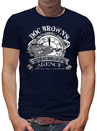 TShirt-People Doc Browns Time Travel T-Shirt Herren L Dunkelblau von TShirt-People