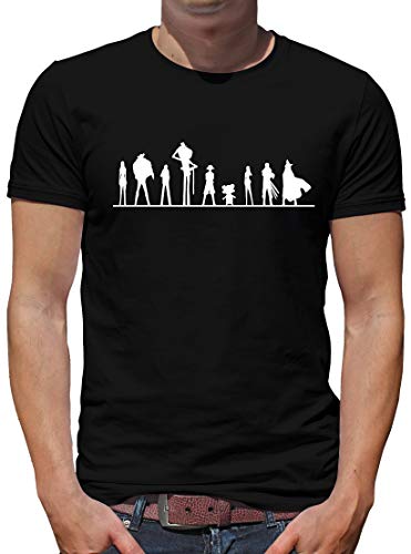 TShirt-People Evolution One Piece T-Shirt Herren Luffy Hat Manga 5XL Schwarz von TShirt-People