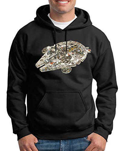 TShirt-People Falcon Kapuzenpullover Herren XXXL Schwarz von TShirt-People