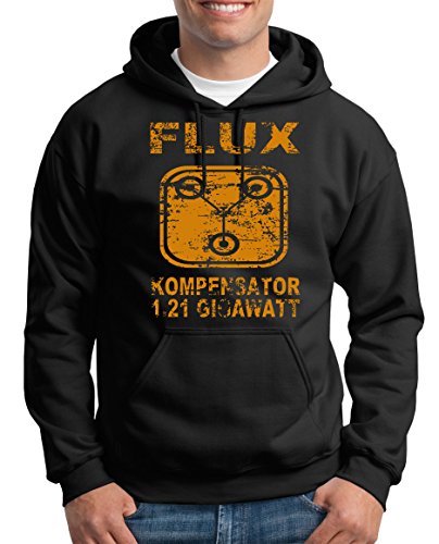 TShirt-People Flux Kompensator 1.21 Gigawatt Kapuzenpullover Herren M Schwarz von TShirt-People