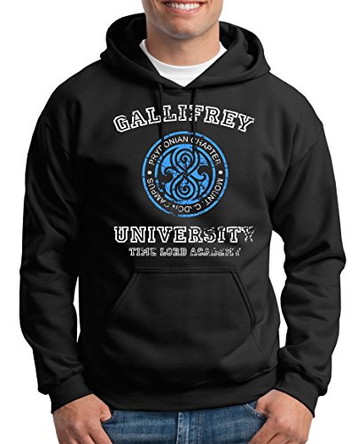 TShirt-People Gallifrey University Kapuzenpullover Herren XL Schwarz von TShirt-People
