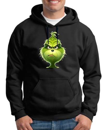 TShirt-People Grumpy Grinch Hoody Unisex 3XL Schwarz von TShirt-People