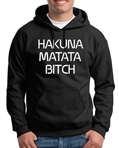 TShirt-People Hakuna Matata Kapuzenpullover Herren L Schwarz von TShirt-People