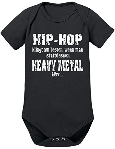 TShirt-People Heavy Metal hören Baby Body 62 Schwarz von TShirt-People