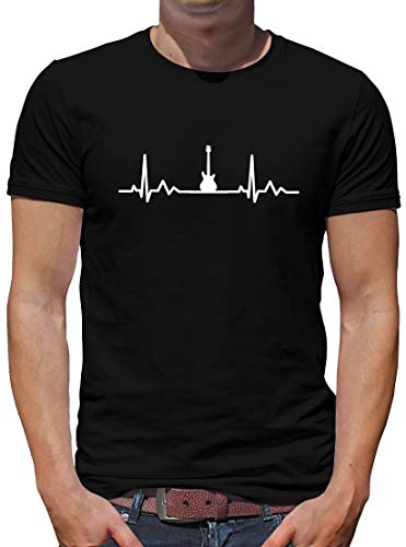 TShirt-People Herzschlag Gitarre T-Shirt Herren Musik Rock Konzert XL Schwarz von TShirt-People