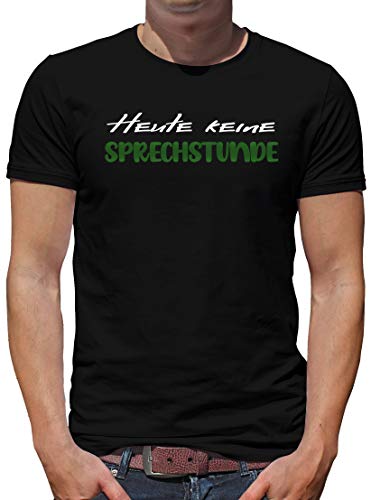 TShirt-People Heute Keine Sprechstunde T-Shirt Herren 5XL Schwarz von TShirt-People