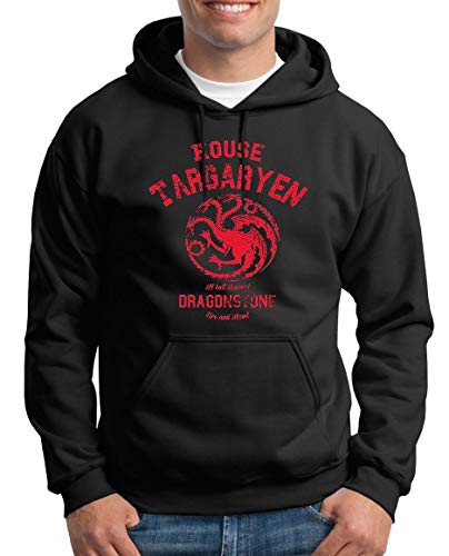 TShirt-People House Targaryen Kapuzenpullover Herren M Schwarz von TShirt-People