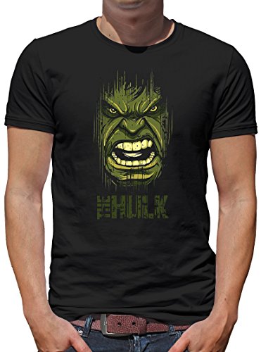 TShirt-People Hulk Face T-Shirt Herren XXXL Schwarz von TShirt-People