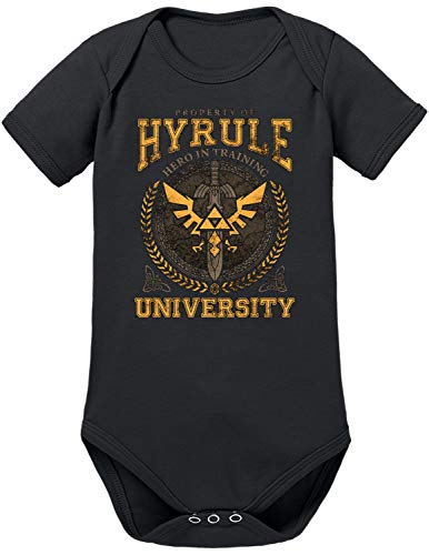 TShirt-People Hyrule University Baby Body 62 Schwarz von TShirt-People