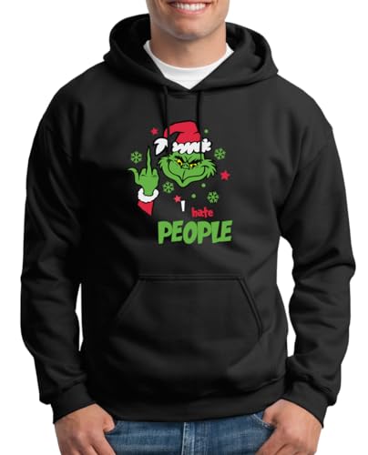 TShirt-People I Hate People Hoody Unisex S Schwarz von TShirt-People