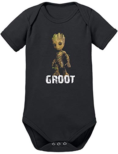TShirt-People I am Groot Baby Baby Body 56 Schwarz von TShirt-People