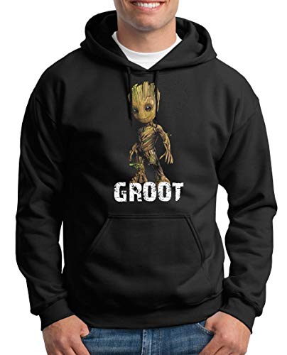 TShirt-People I am Groot Baby Kapuzenpullover Herren S Schwarz von TShirt-People