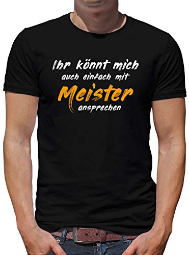 TShirt-People Ihr könnt Mich Meister nennen T-Shirt Herren Lustig Humor Spruch Fun 4XL Schwarz von TShirt-People