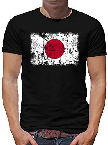 TShirt-People Japan Vintage Flagge Fahne T-Shirt Herren XXXL Schwarz von TShirt-People