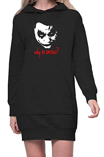 TShirt-People Joker Why so Serious? Hoodiekleid Damen S Schwarz von TShirt-People