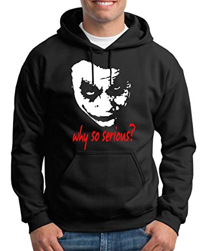 TShirt-People Joker Why so Serious? Kapuzenpullover Herren 4XL Schwarz von TShirt-People