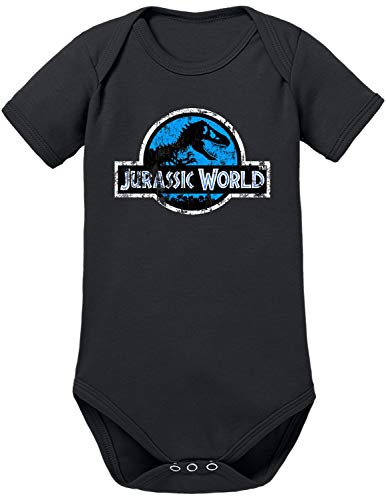 TShirt-People Jurassic World Distressed Logo Baby Body 62 Schwarz von TShirt-People