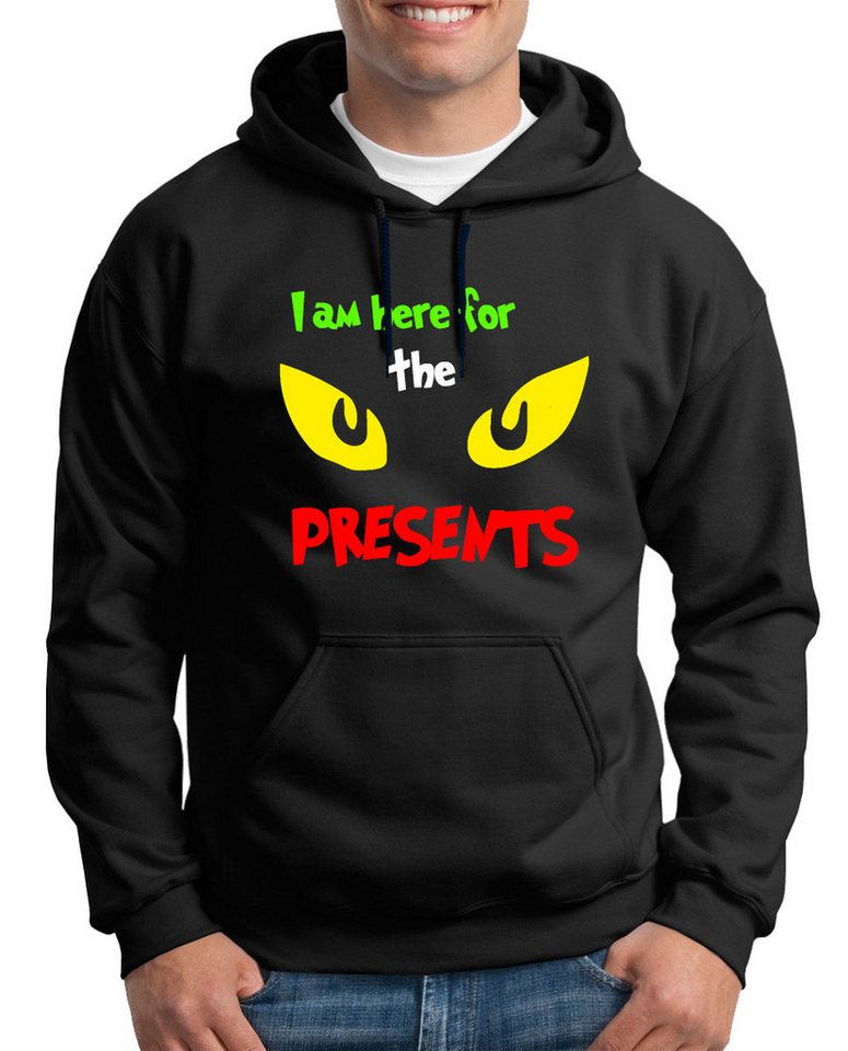 TShirt-People Kapuzenpullover Hoody I am here for the presents von TShirt-People